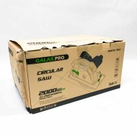 Hand circular saw, GALAX PRO Professional circular saw 2000W 5000RPM with laser maximum cutting depth 85mm (90°) and 56mm (45°), (40T 235mm) blade for cutting wood, plastic, soft metal