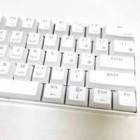 60 % mechanische Tastatur mit PBT-Pudding-Tastenkappen Kabelgebunden/kabellos Bluetooth 5.0 Dual-Mode RGB Rainbow LED Hintergrundbeleuchtung USB Typ-C Gaming-Tastatur Anti-Ghosting für PC/Rechner