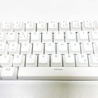 RK61 Mechanische Gaming-Tastatur, 2,4 GHz Kabellose/Bluetooth/Verkabelte 60% Mechanische Tastatur 61 Tasten, Hot-Swap-fähiger Roter Schalter mit RGB-Beleuchtung, Kompatibel für Win/Mac, Weiß (QWERTZ)