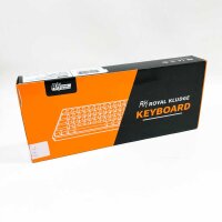 RK68 Mechanische Gaming-Tastatur, Kabellose/Kabelgebundene Mechanische Tastatur 65%, RGB-Beleuchtung 68 Tasten Bluetooth Tastatur, Hot-Swap-fähige Tastatur für Win/Mac, Blauer Schalter, Weiß(QWERTZ)