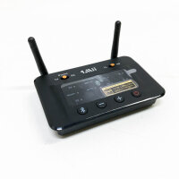 1Mii B03Pro Bluetooth 5.0 Sender Empfänger für TV Stereoanlage Kopfhörer, HiFi Wireless Audio Adapter mit Audiophile DAC & AptX HD Low Latency, Optical RCA AUX 3,5mm Outputs/Inputs,Große Reichweite