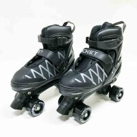 meteor Retro Rollschuhe Disco Roll Skate wie in den 80er Jahren Jugend Roll-Schuhe Kinder Quad Skate 5 Verschiedene Farbvarianten Inline-Skates Einstellbare Größe des Schuhs (Gr. 39-42)