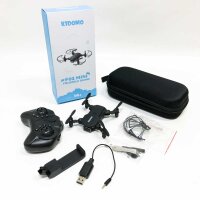KIDOMO Mini Faltbar Drohne mit 1080P Kamera für Kinder und FPV WIFI Live Übertargung, RC Mini Quadcopter mit LED-Leuchten und One Key Start/Landen, Headless Modus, 3D Flips, 2 Akku lange Flugzeit-F02, Kratzer an Kamera