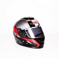Nzi symbyo2 duo full face motorcycle helmet, shine mega black red, size XL