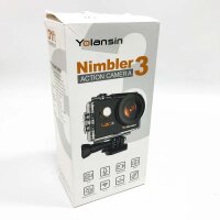 Yolansin Action-Kamera 4K 30FPS/60FPS 20MP WiFi 40m wasserdichte Unterwasserkamera EIS-Sport-Kamera mit 170 ° Weitwinkel HD-DV-Camcorder mit 2,4g Fernbedienungshelm-Kamera(4K 30FPS), Ohne Mikrofon, Deckelhalterung defekt