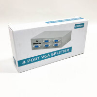 AISENS A116-0085 - SVGA duplicator for 4 monitors with power, color plata