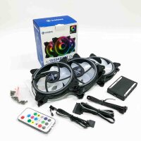 anidees AI Tesseract Duo 120mm 3pcs Doppelter Ring RGB...