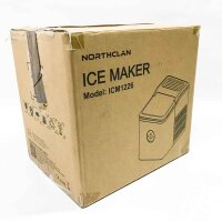 Glaçon-Maschine, 14 kg in 24 Stunden, 9 Glaçons in 6 Minuten, automatisch elektrisch, kompakt, tragbar, ohne Installation, geräuschlos, 2 l, auf dem Tisch, für Maison/Cuisine/Bar, NORTHCLAN (Silber)