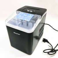 Ice cube machine, Morpilot 120 W ice cube machine, 12 kg 24 hours, preparation in 8-9 minutes, 1.5 liter water tank, self-cleaning function, black