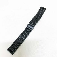 Fullmosa Edelstahlarmband für Uhr,Metall Uhrenarmbänder mit Schnellverschluss geeignet für Damen&Herren, 20mm Schwarz