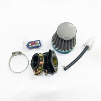 Goofit 42mm air filter and motorcycle pd24j 24mm carburetor intake noise replacement for GY6 125CC 150cc Go kart moped and scooter