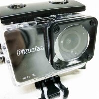 Piwoka 4K Sport Action Cam mit Wi-Fi und Fernbedienung wasserdichte Action Kamera 30fps Video 20MP Fotos