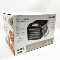 BioChef Arizona Sol Dörrautomat/Dörrgerät mit 9 Einschüben aus Edelstahl PLUS Digitaler Timer + Thermostat, 3 x Anti-Haft Folien, 3 x feinmaschige Einlegematten, 1 x Auffangblech (Schwarz)