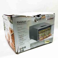 Biochef Kalahari District of District/Dörr device stainless steel with 8, 10 or 16 insertion, 100% BPA-free, LED display, door made of hardened glass, including foils & collecting sheet (stainless steel, 8 inserts), power lock not standardized