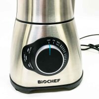 BioChef Galaxy Pro Mixer - 1800Watt Motor, 22.000 U/Min - Hochleistungsmixer mit Glasbehälter - inkl. Edelstahl Mahlbehälter & 900ml To-Go Behälter (Edelstahl), Extra-Deckel kaputt