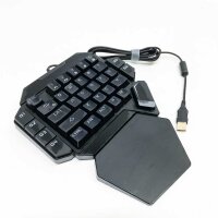 Socobeta Tastatur-Gaming-Tastatur Tragbare mechanische Einhand-Schwarzlichttastatur mit Makrodefinitionsfunktion