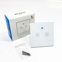 Woolley Smart Alexa Light switch - WLAN Touch Light switch glass touchscreen switch 86mm, 2 way