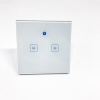 Woolley Smart Alexa Light switch - WLAN Touch Light switch glass touchscreen switch 86mm, 2 way