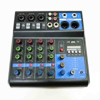 Professional mini-audio mixer, 5 channels, DJ controllers, Bluetooth, USB reverb, computer, lifeshow mixer (5 channels)