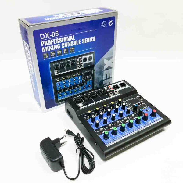 Professioneller Mini-Audio-Mixer, 6 Kanäle, DJ-Controller, Bluetooth, USB-Reverb, Computer, Lifeshow-Mischpult (6 Kanäle)