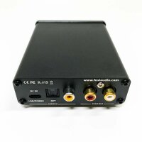 Fosi Audio K4 DAC und Gehäuseverstärker, DAC-Konverter für Spielgehäuse und Verstärker, 24 Bit/192 kHz USB/Optik/Koaxial zu RCA AUX, Steuerung von Verstärkern und Bässen