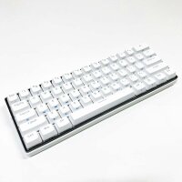 KEMOVE Snowfox 60% Mechanische Gaming-Tastatur Bluetooth 5.1 Kabellos/Verkabelte 61 Tasten Computer-Tastatur RGB Hot-Swap-fähige PBT-Tastenkappen 3000mAh Batterie, QWERTY Layout (Roter Schalter),