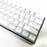 KEMOVE Snowfox 60% Mechanische Gaming-Tastatur Bluetooth 5.1 Kabellos/Verkabelte 61 Tasten Computer-Tastatur RGB Hot-Swap-fähige PBT-Tastenkappen 3000mAh Batterie, QWERTY Layout (Roter Schalter),