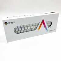 KEMOVE Snowfox 60% Mechanische Gaming-Tastatur Bluetooth 5.1 Kabellos/Verkabelte 61 Tasten Computer-Tastatur RGB Hot-Swap-fähige PBT-Tastenkappen 3000mAh Batterie, QWERTY Layout (Roter Schalter), LED-Beleuchtung defekt