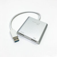 j5create USB zu HDMI Adapter - 2* HDMI USB 3.0 Multi-Monitor Kabel | 4K Ultra HD | Kompatibel mit Microsoft 7, 8.1, 10 / Mac OS X v10.6 und höher