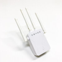 Chalpr WLAN Repeater 1200 Mbit/s WLAN Verstärker, 2.4G/5G Dualband WiFi Repeater mit LAN Anschluss, Abdeckung bis zu 250 m², Einfache Einrichtung, Funktioniert mit Allen WLAN-Routern (Weiß)