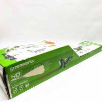 Greenworks Tools Akku-Größe G40HT61 (Li-Ion 40 V, 61 cm Länge, 19 mm Abstand der Dellen, 3000 Sekunden/Minute, zusätzlich verstellbar, ohne Akku und Ladegerät), ohne Akku und Ladegerät, Schutzhülle gebrochen