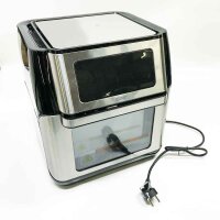 Ölfreie Fritteuse von Innsky, 10 l, 1500 W, Heißluftfritteuse mit 10 Programmen, Heißluftfritteuse mit 6 kostenlosen Zubehörteilen, Heißluftofen, Dörren, LED-Touchscreen, Timer, mit Rezepten, Delle auf oberseite, Plastikgehäuse gebrochen