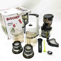 Biochef Atlas Whole Slow Juicer - For entire fruits / juicer / 250W / with dual wide filling system and lifelong guarantee on the engine - white