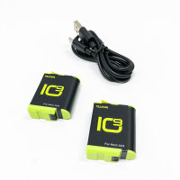 Telesin 1750mah 2 Pack batteries with 3 slots charger...