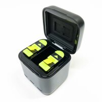 TELESIN 1750mAh 2 Pack Akkus mit 3 Slots Ladegerät Ladebox für GoPro Hero 10/Hero 9 Verbessertes Akkuladegerät Action Kamera (1 Ladegerät + 2 Akkus)