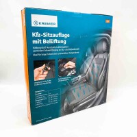 KREMER Sitzauflage mit Belüftung, Universell und flexibel einsetzbar – Autositz, Buggy, Fahrradanhänger etc., Auto Kühlmatte, Klima Sitzauflage (Grau)