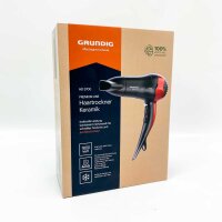 Grundig HD 3700 compact hair dryer (1800 watts), black-red, 230-240V || 50Hz