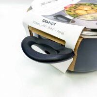 ELO 72555 meat pot 24 cm with glass lid series gallant, induction, stainless steel high-gloss, with litersal scale and oil-dosing system