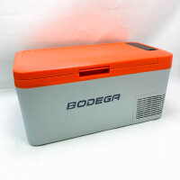 Bodega compressor cool box car refrigerator18 liter 12V for car truck or camping bus with app control LED touch control Auto battery protection (orange)