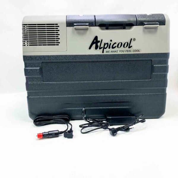 Alpicool 42L NX42 Seachable refrigerator 12V 24V cool box Electric freezer box Small freezer for car camping, truck, boat and socket with USB connection/telescopic rod/bike