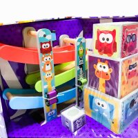 Wooden toys-set made of 3 purple Jadore toys toy games with letters and numbers, hapt toys, toys for toddlers, wooden puzzles. Alphabet puzzle