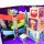 Wooden toys-set made of 3 purple Jadore toys toy games with letters and numbers, hapt toys, toys for toddlers, wooden puzzles. Alphabet puzzle