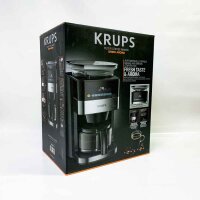 Krups KM8328 Grind Aroma Kaffeemaschine mit Mahlwerk | 24-Stunden-Timer | 180 g Bohnenbehälter | 1,25 L Fassungsvermögen für bis zu 15 Tassen Kaffee | Auto-Off-Funktion | 3 Mahlgrade | Schwarz