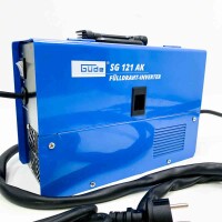 Güde Fill wire welding equipment welding equipment without SG 121 A-Syn (cooling fan, thermal overload protection, mass cable with mass jack)