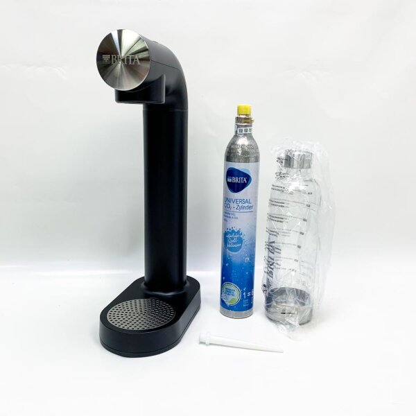 BRITA Wassersprudler sodaONE schwarz inkl. CO2-Zylinder und BPA-freier PET-Flasche