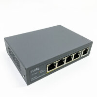 Cudy GS1005P 5-Port Gigabit PoE+ Switch 60W, 4 * 10/100/1000MBIT/S POE+ ports, 802.3af/802.3at, desktop and wall mounting, plug-and-play, metal housing