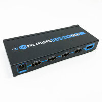 HDMI-Splitter mit 1 bis 4 Ports unterstützt Version 4K x 2K / 1080P / 3D 1.4 (eine von Vier Ausgängen)