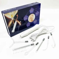 High frequency facility, portable retail electrical stick, glass tube, skin therapy device with 6 argon rods-acne treatment-skin tightening-wrinkle reduction.