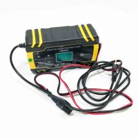 URAQT Autobatterie-Ladegerät, 8 A, 12 V/24 V, automatische und intelligente Wartung, mehrere LCD-Schutzfunktionen und Touchscreen-Taste für Autos, Motorräder, Geländefahrzeuge, Wohnmobile, Powersports, Boote