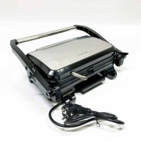 Emerio contact grill, table grill, Panini sandwich maker, 1600 watts, cool touch handle, non-stick coating, grill area, 28 x 17 cm, control lights, adjustable thermostat